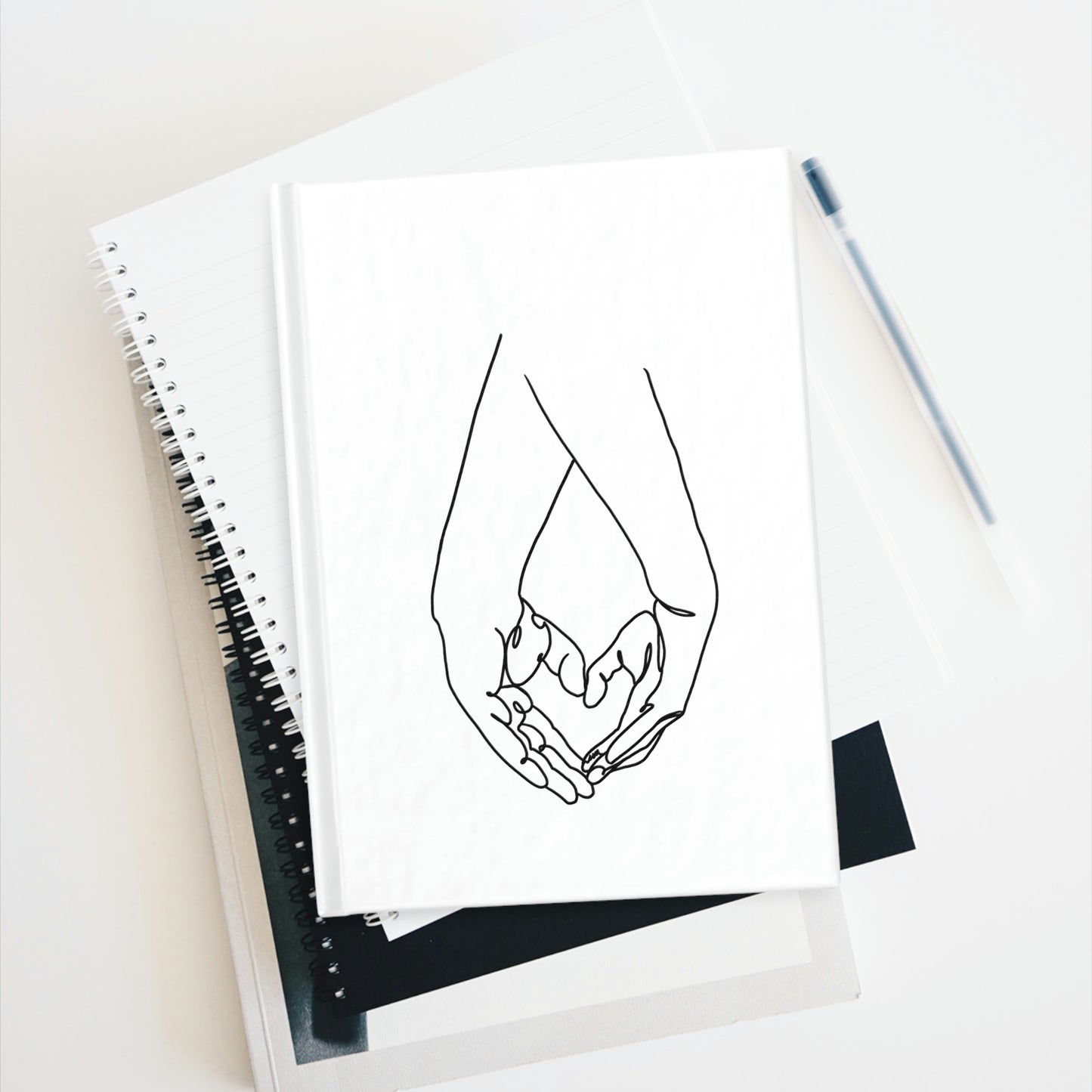 Minimalist Heart Hands Journal - Blank